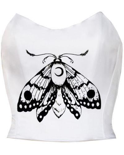 La Musa Moon Butterfly Corset - White