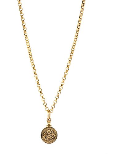 CARDEN AVENUE Erin Ornate Gold Pendant Necklace - Metallic