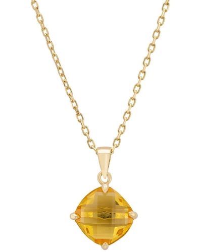 LÁTELITA London Empress Gemstone Necklace Gold Citrine - Metallic