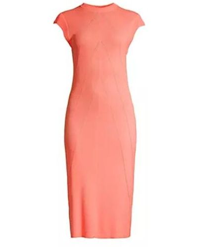 Undra Celeste New York Light Knit Midi Dress - Orange