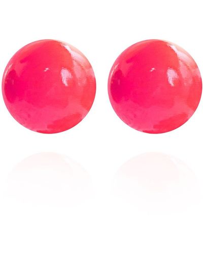 Saule Label Gaia Jumbo Earrings In Rose Flare - Pink