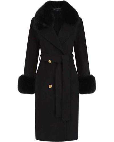 Hortons England Buckingham Cashmere Coat - Black