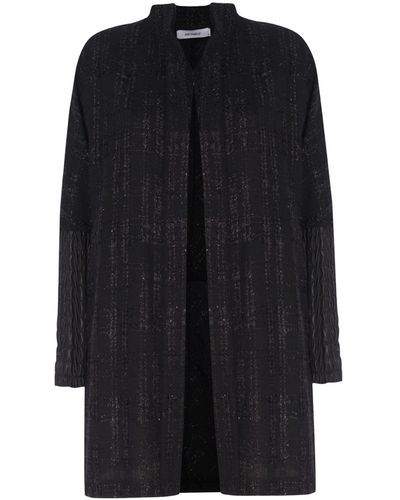 Mirimalist Vega Tweed Oversize Jacket/dress - Black