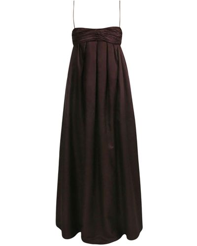 NUAJE NUAJE Isabelle Cotton And Silk-blend Maxi Dress - Black