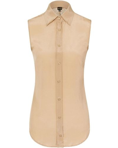 Sophie Cameron Davies Lace Back Top Beige - Natural