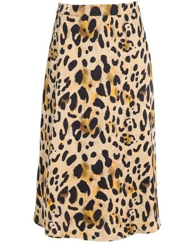 Traffic People When They See Me Leopard Skirt - Natural