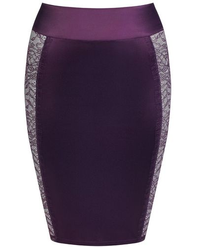 Maison Close Pencil Skirt - Purple