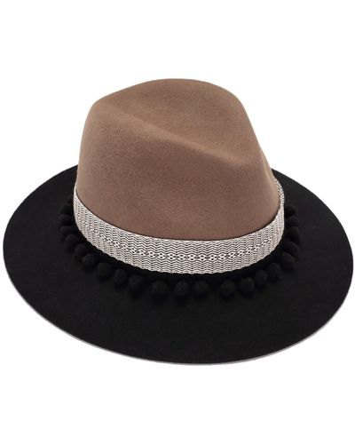 Justine Hats Fedora Hat With Band - Brown