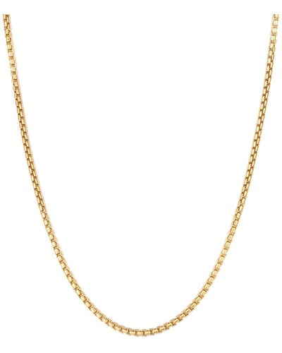 SEOL + GOLD 22ct Vermeil Rounded Box Chain 20/22" - Metallic