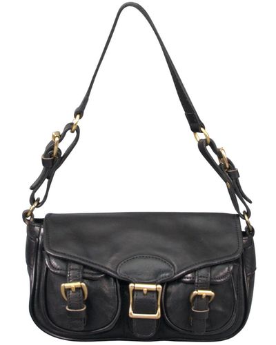 Rimini Leather Crossbody Bag 'sofia' - Black