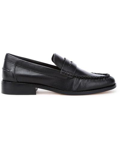 Rag & Co Plavia Genuine Leather Loafers - Black