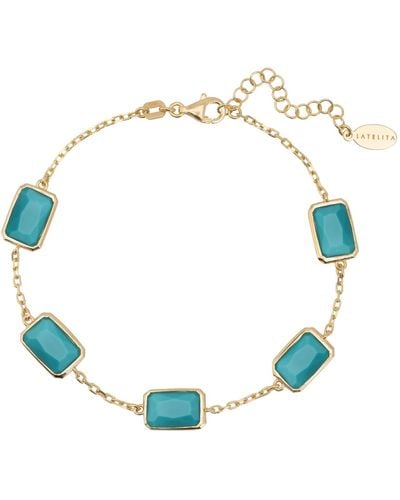 LÁTELITA London Portofino Bracelet Gold Turquoise - Blue