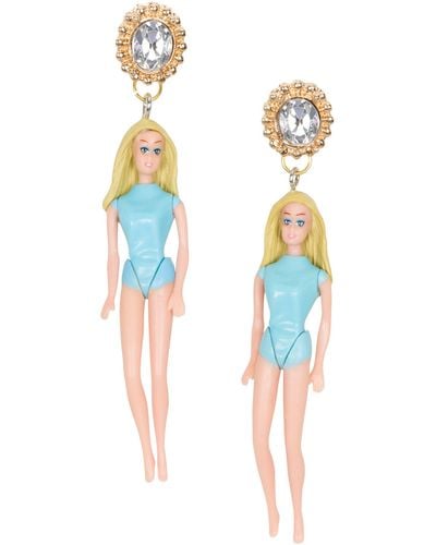 Meghan Fabulous Malibu Barbie Earrings - Blue