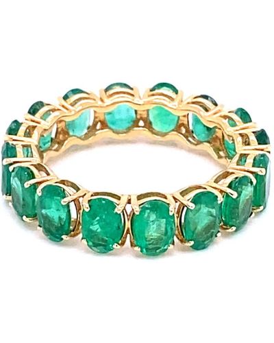 Trésor Emerald Oval Ring In 18k Yellow Gold - Green