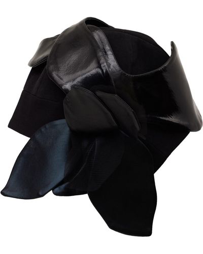 Julia Allert Avant-garde Brimless Hat - Black