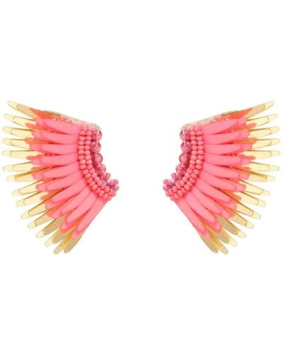 Mignonne Gavigan Micro Madeline Earrings Peach Neon Orange - Pink