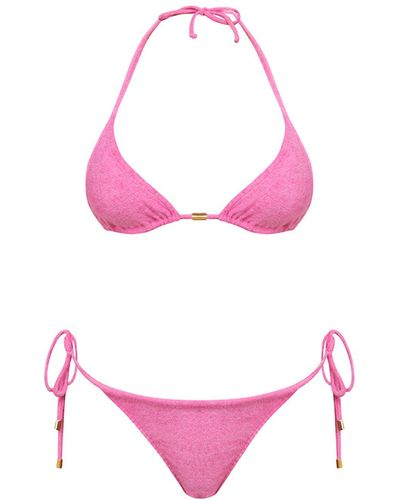 Cliché Reborn Pink Triangle Towel Bikini Set