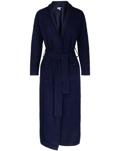tirillm Camilla Cashmere Dressing Gown- Navy - Blue