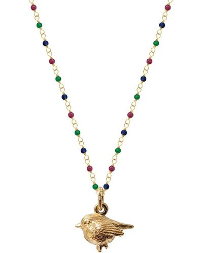 Mirabelle Multi Rosary With Robin - Multicolor