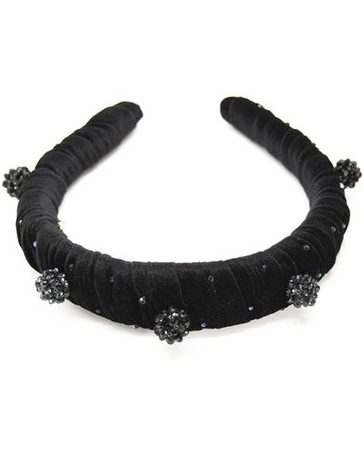 ADIBA Cassandra Handmade Beaded Headband - Black