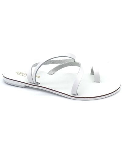 Ancientoo Toe Ring Sandals Mania - White