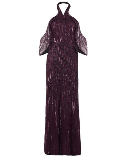 Raishma Mia Burgundy Gown - Purple