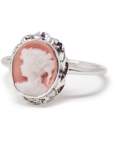 Vintouch Italy Pink Mini Cameo Stacking Ring