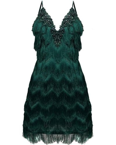 Angelika Jozefczyk Gatsby Cocktail Dress Emerald - Green