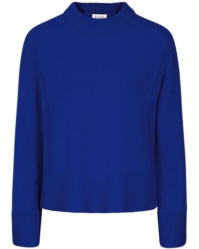 Loop Cashmere Cropped Cashmere Sweatshirt In Klein - Blue