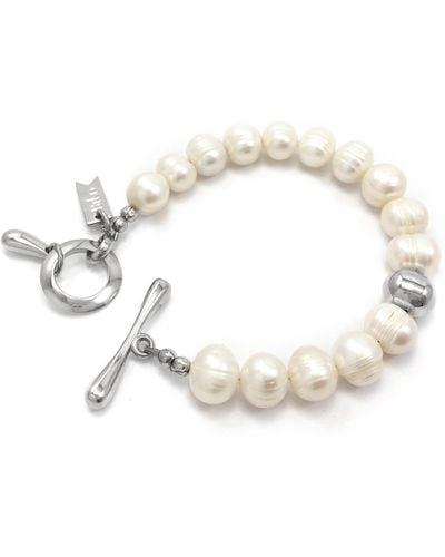 Biko Jewellery Paloma Pearl Bracelet - Metallic