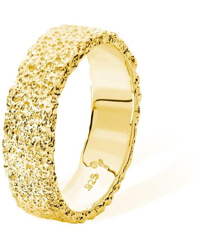 Lucy Quartermaine Middle Hula Ring In Vermeil - Metallic