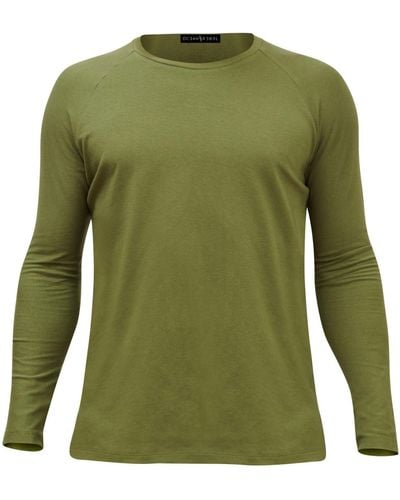 Ocean Rebel Drop Cut Hem Comfort T-shirt - Green