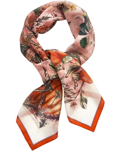 Fable England Fable Nocturnal Garden Scarf Pink Lady - Multicolor