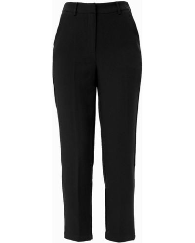 Smart and Joy Tapered Capri Trousers - Black