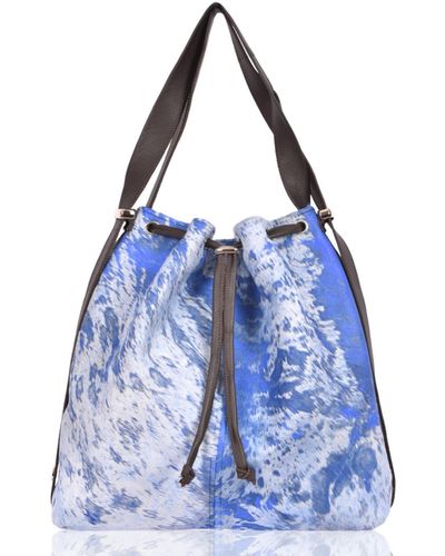 Owen Barry Cowhide Backpack And Shoulder Bag Royal Acido Union Mathilde - Blue