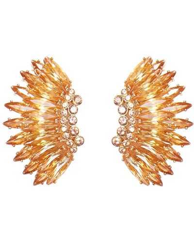 Mignonne Gavigan Crystal Mini Madeline Earrings In Gold - Metallic