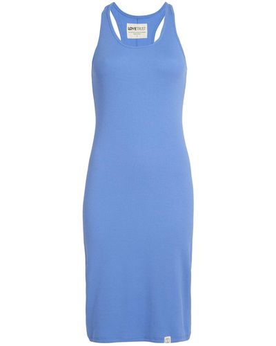 LOVETRUST Pima Rib Knit L&l Racerback Dress - Blue