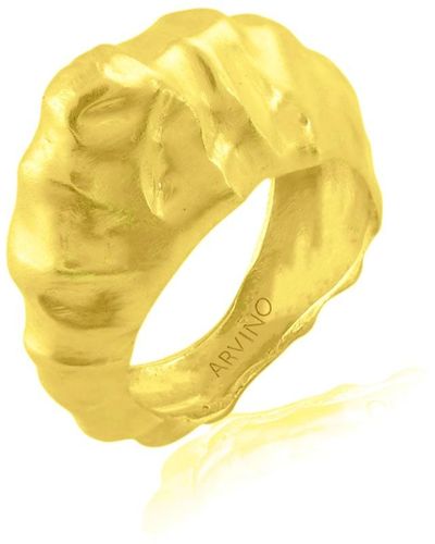 Arvino Textured Foil Ring 14k Premium Plating - Yellow
