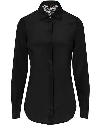 Sophie Cameron Davies Fitted Silk Shirt - Black