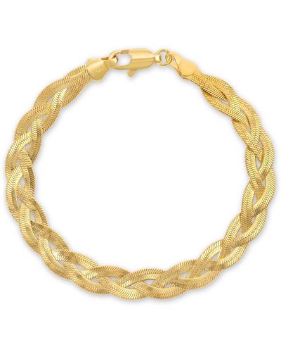 Glamrocks Jewelry Twist Herringbone Bracelet - Metallic