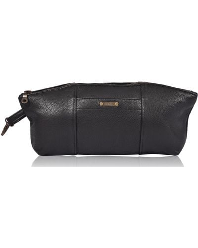 Owen Barry Leather Essentials Bag - Black