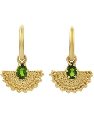 Zoe & Morgan Petal Earrings Gold - Metallic