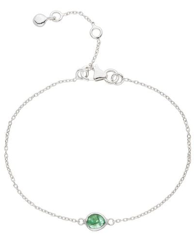 Auree Hampton Emerald & Sterling Silver Bracelet - Metallic
