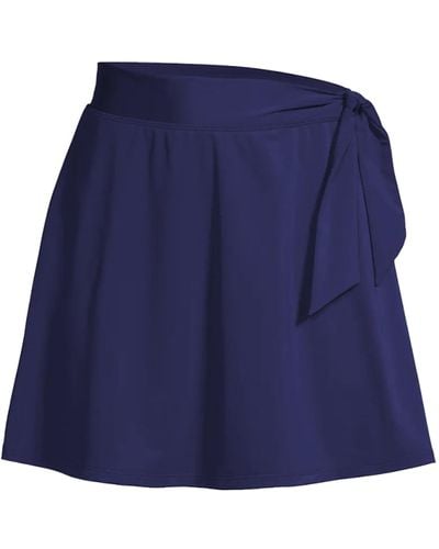 Change of Scenery / Neutrals Amy Side Tie Swim Skirt In Navy - Blue