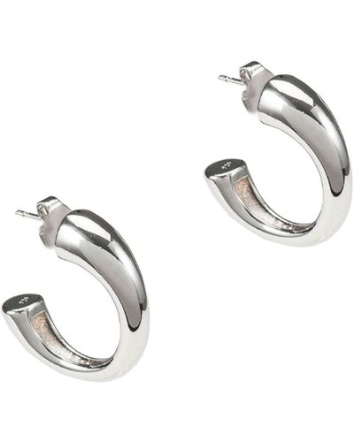 Undefined Jewelry Semi Hoop Earring - Metallic