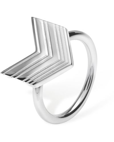 Lucy Quartermaine Art Deco Arrow Ring - Metallic