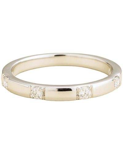 Juvetti Balans White Gold Ring Set With Diamond - Metallic