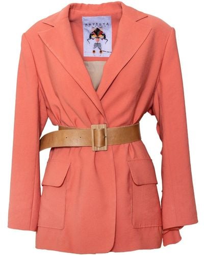 ARTISTA Myra Loose Fit Fully Lined Jacket - Pink