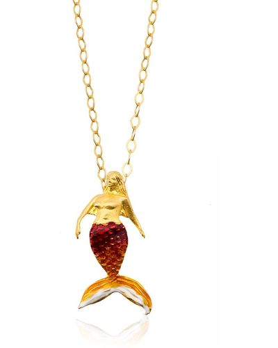 Milou Jewelry Orange Mermaid Necklace - Multicolor
