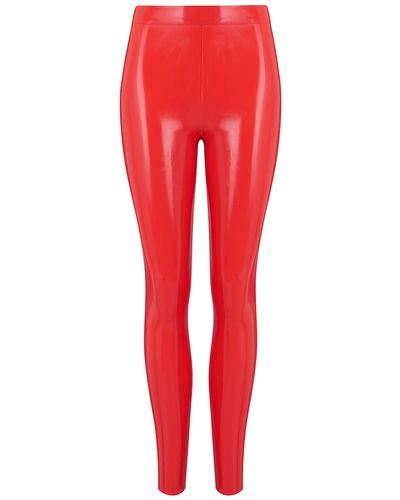 Elissa Poppy Latex leggings - Red